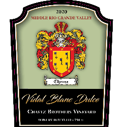 Chavez Brothers Vineyard Vidal Blanc Dulce 